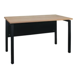 Unit Γραφείο Μέταλλο Βαφή Μαύρο, Melamine Απόχρωση Sonoma 120x60x75cm