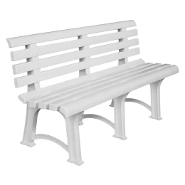Atena Παγκάκι Κήπου-Βεράντας, Pp Άσπρο 150x73x51cm