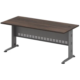 Compact Γραφείο Απόχρωση Γκρι - Σκούρο Καρυδί 180x80x75cm