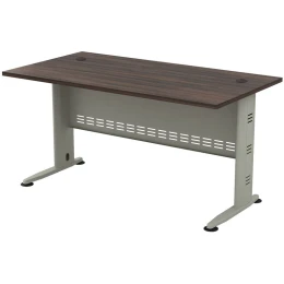 Compact Γραφείο Απόχρωση Γκρι - Σκούρο Καρυδί 150x80x75cm