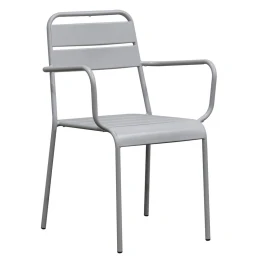 Brio Πολυθρόνα-Pro Στοιβαζόμενη, Μέταλλο Βαφή Cool Grey 4C 57x58x84cm