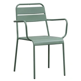 Brio Πολυθρόνα-Pro Στοιβαζόμενη, Μέταλλο Βαφή Sandy Green 5635C 57x58x84cm