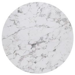 Hpl (High Pressure Laminated) Επιφάνεια Τραπεζιού Απόχρωση White Marble, Uv Φ70cm/12mm