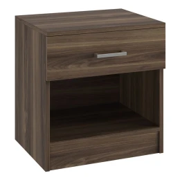 Life-W Κομοδίνο Με 1 Συρτάρι, Απόχρωση Καρυδί 45x35x47cm