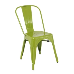Relix Καρέκλα Στοιβαζόμενη, Μέταλλο Βαφή Lime 44x49x84cm