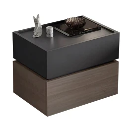 Vanity Κομοδίνο 2 Συρτάρια Αποχρώσεων Sonoma Oak & Grey, Με Αποσπώμενα Χρωματικά Μέρη 60x40x45cm
