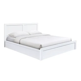 Caliber Κρεβάτι Διπλό Για Στρώμα 160X200Cm, Απόχρωση Άσπρο 168x210x100cm