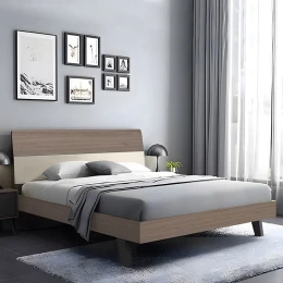 Vanity Κρεβάτι Διπλό, Για Στρώμα 160X200Cm, Απόχρωση Sonoma Oak-Cream 161x201x98cm