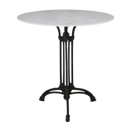 Τραπεζι Sintered Stone-Μαντέμι Τρίνυχο, Επιφάνεια 11Mm Απόχρωση White Marble Φ70cm H73,5cm