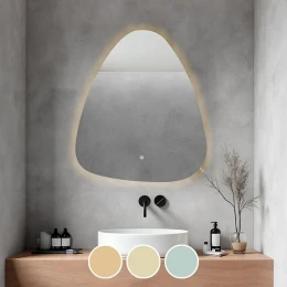 Led-4 Καθρέπτης Τοίχου - Φωτιζόμενος - Αφής, Με 3 Επιλογές Εναλλαγής Χρωμάτων 60x70cm