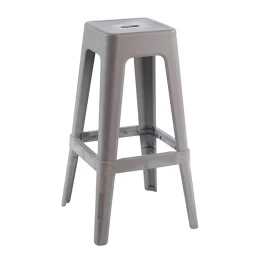 Relix Pp Σκαμπό Bar Στοιβαζόμενο, Pp Απόχρωση Sand Beige 42x42x76cm