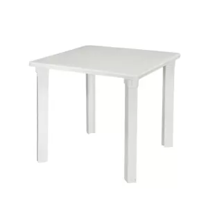 Nettuno Τραπέζι Dining Κήπου- Βεράντας, Pp Άσπρο 80x80x72cm