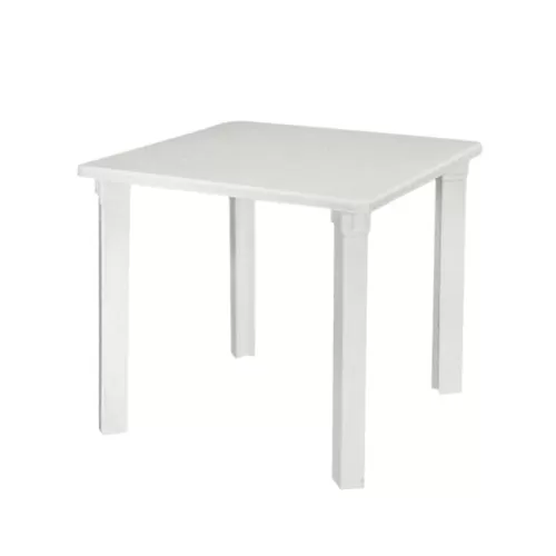 Nettuno Τραπέζι Dining Κήπου- Βεράντας, Pp Άσπρο 80x80x72cm