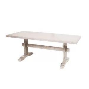 Maison Western Τραπέζι Τραπεζαρίας, Ξύλο Mango Antique Άσπρο 200x100x77cm