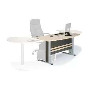 Executive Γραφείο Απόχρωση Dark Grey - Beech 180x80x75cm