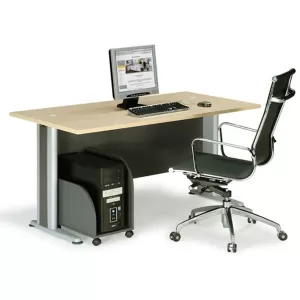 Basic Γραφείο Απόχρωση Dark Grey - Beech 180x80x75cm