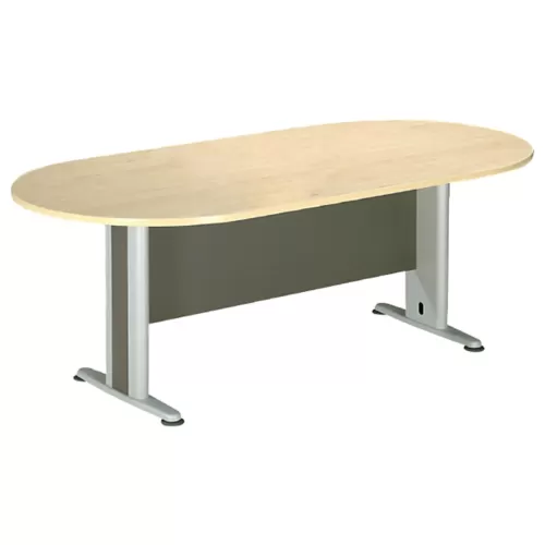 Συνεδριου Τραπέζι Οβάλ Απόχρωση Dark Grey - Beech 240x120x75cm