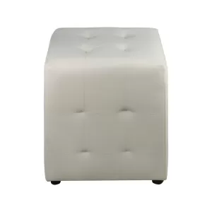 Cony Σκαμπό Βοηθητικό, Pu  Εκρού 37x37x42cm