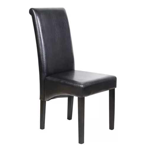 Maleva-H Καρέκλα Pu Καφέ - Wenge 46x61x100cm