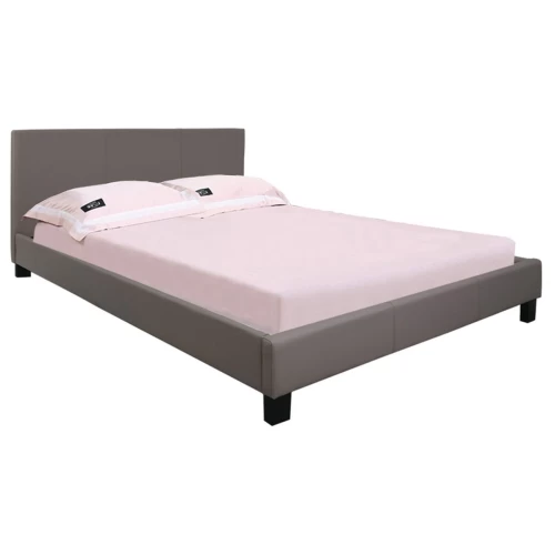 Wilton Κρεβάτι Διπλό, Για Στρώμα 150X200Cm, Pu Απόχρωση Cappuccino 159x213x89cm