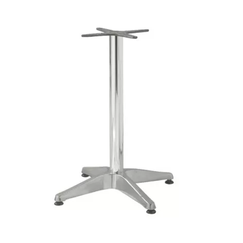 Palma Βάση Τραπεζιού 4-Νυχη, Αλουμίνιο Απόχρωση Shiny Silver (2,30Kg) 66x66 H.69cm