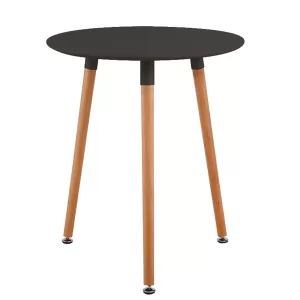Art Τραπέζι Οξιά Φυσικό, Mdf  Μαύρο Φ60 H.70cm