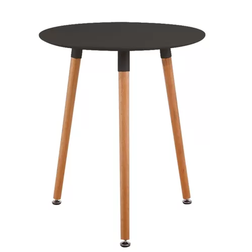 Art Τραπέζι Οξιά Φυσικό, Mdf  Μαύρο Φ60 H.70cm