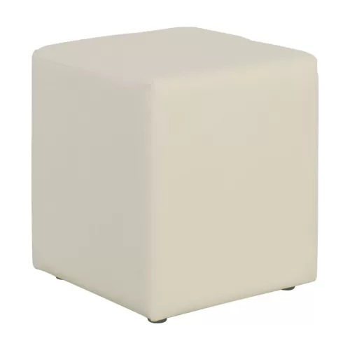 Club Σκαμπό Βοηθητικό, Pu Εκρού 37x37x42cm