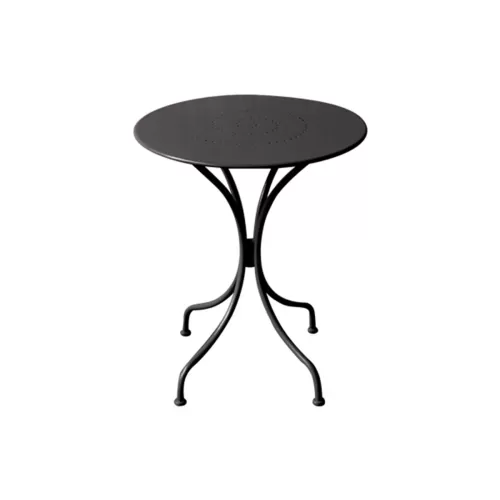 Park Τραπέζι Μέταλλο Βαφή Μαύρο Φ60cm H.70cm