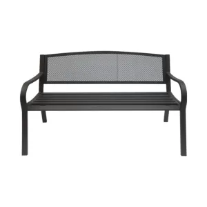 Pango Παγκάκι Μέταλλο Βαφή  Μαύρο 124x57x78cm