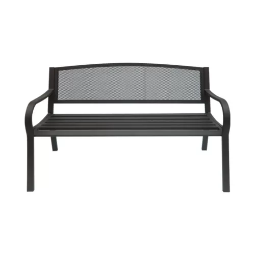 Pango Παγκάκι Μέταλλο Βαφή  Μαύρο 124x57x78cm