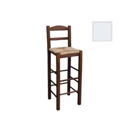 Σιφνοσ Σκαμπό Bar Με Πλάτη, Οξιά Εμποτισμός Λάκα Άσπρο, Κάθισμα Ψάθα 36x37x76/107cm Σιφνοσ Σκαμπό Bar Με Πλάτη, Οξιά Εμποτισμός Λάκα Άσπρο, Κάθισμα Ψάθα 36x37x76/107cm