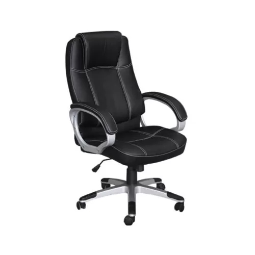 Bf5450 Πολυθρόνα Γραφείου Διευθυντή, Pu Μαύρο 63x70x112/122cm
