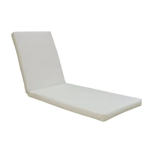 Sunlounger Μαξιλάρι Ξαπλώστρας Ύφασμα Εκρού Water Repellent, Foam+Polyester Φερμουάρ-Velcro 196(78+118)x60x7cm