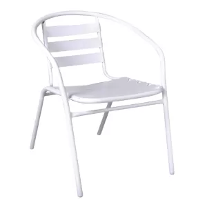 Funky Πολυθρόνα Μέταλλο - Αλουμίνιο Βαφή Άσπρο 54x60x73cm