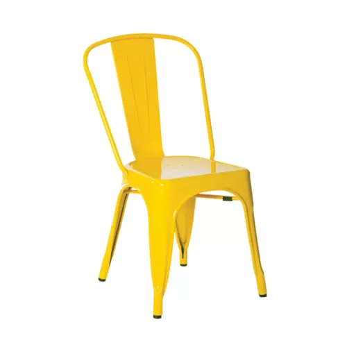 Relix Καρέκλα-Pro, Στοιβαζόμενη, Μέταλλο Βαφή Κίτρινο 45x51x85cm