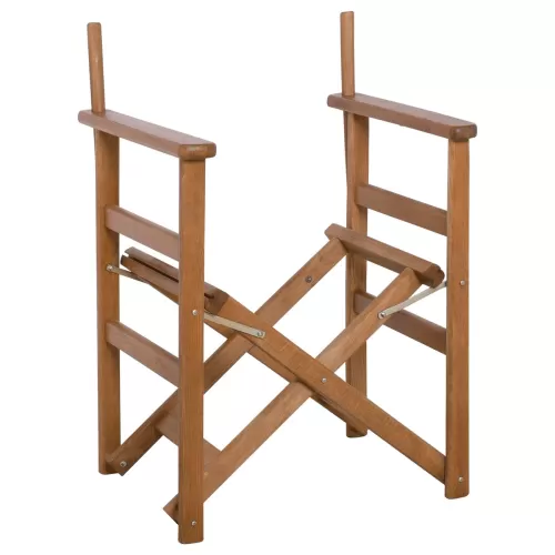 Σκηνοθέτη Σκελετός Πολυθρόνας Οξιά, Βαφή Εμποτισμού Μελί, Πτυσσόμενη 56x53x87cm