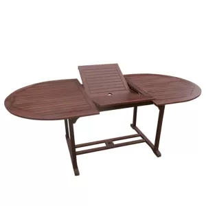 Garden Τραπέζι Επεκτεινόμενο Oval, Ξύλο Acacia 150/200x100 H.74cm