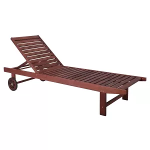 Lugano Ξαπλώστρα Ξύλο Acacia, Απόχρωση Καρυδί 65x196x32cm