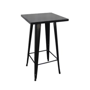 Relix Τραπέζι Bar-Pro, Μέταλλο Βαφή Antique Black 60x60x101cm