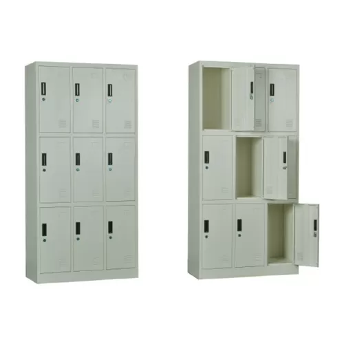 Locker 9 Θέσεων Φοριαμός - Ερμάριο, Μέταλλο Βαφή  Άσπρο 90x40x185cm