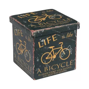 Orion Σκαμπό Αποθηκευτικό - Βοηθητικό, Pu Deco Bike 38x38x38cm