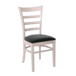Naturale Καρέκλα White Wash, Pu Μαύρο 42x50x91cm
