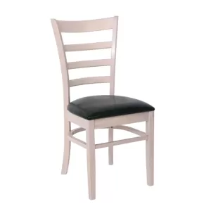 Naturale Καρέκλα White Wash, Pu Μαύρο 42x50x91cm