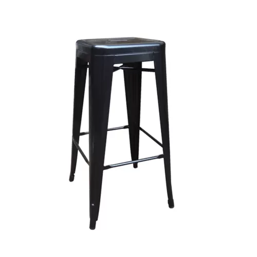Relix Σκαμπό Bar-Pro H.67Cm, Στοιβαζόμενο, Μέταλλο Βαφή Μαύρο 43x43 H.67cm