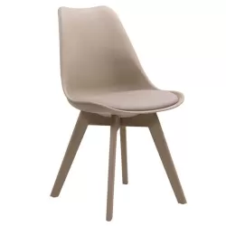 Martin-Ii Καρέκλα Pp Tortora, Μονταρισμένη Tαπετσαρία 49x56x83cm