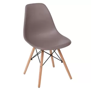 Art Wood Καρέκλα Τραπεζαρίας,  Πόδια Οξιά, Κάθισμα Pp Sand Beige - 1 Step K/D - Pro 46x53x81cm