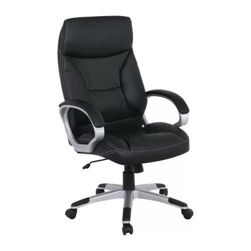 Bf5700 Πολυθρόνα Διευθυντή Pu Μαύρο 64x72x112/121cm