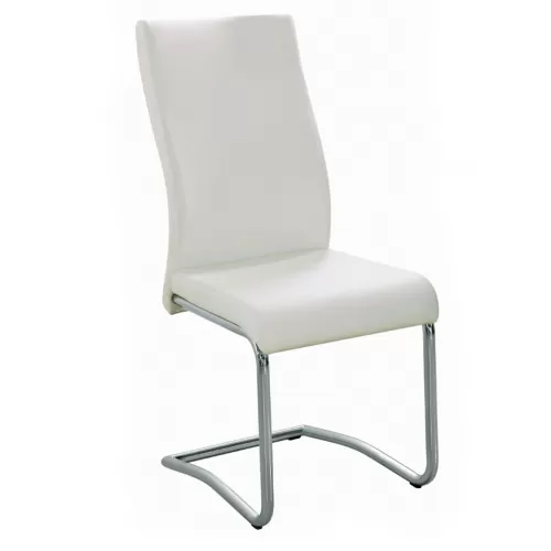 Benson Καρέκλα Μέταλλο Χρώμιο, Pvc Cream 43x58x98cm