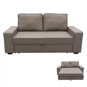 Alison Καναπές - Κρεβάτι Σαλονιού - Καθιστικού, Pu-Nabuk Καφέ Mocha 176x102x91 Κρεβάτι:137x190x45